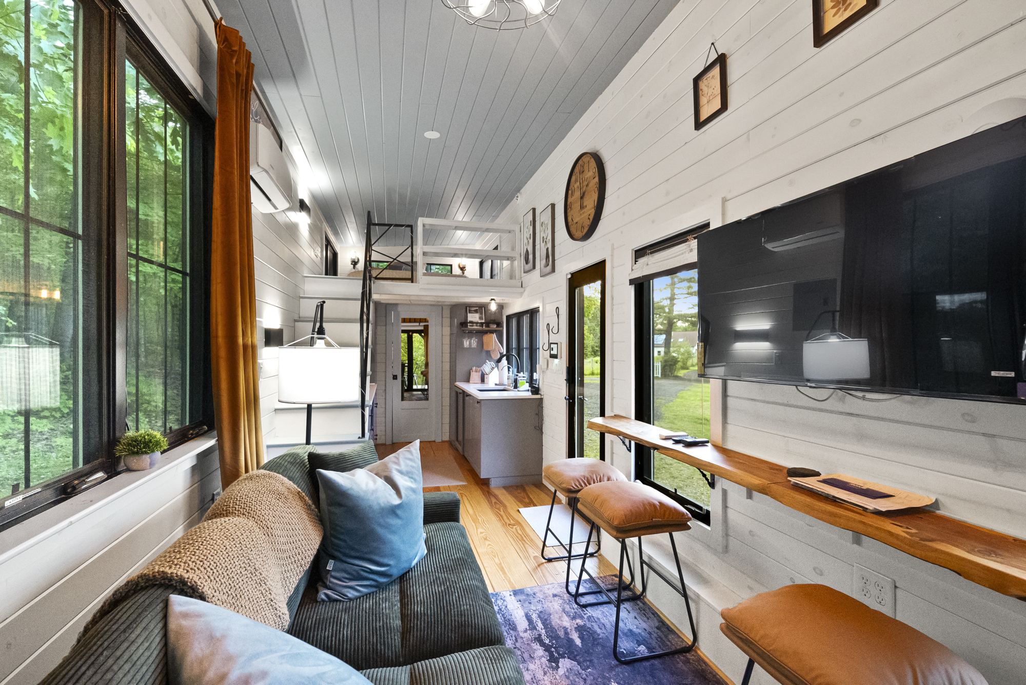 Living area with bar seating